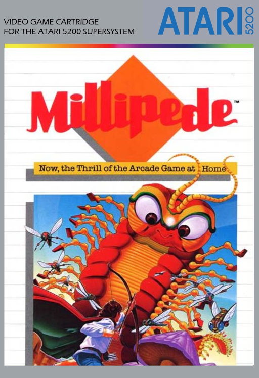 Millipede box art for Atari 5200